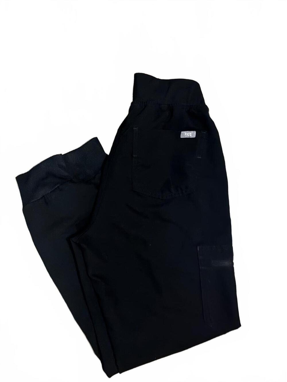 FIGS Black Jogger Sweatpants with Pockets and Drawstring Waist